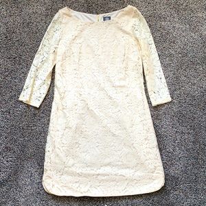 Cream Full lined Lace Dress